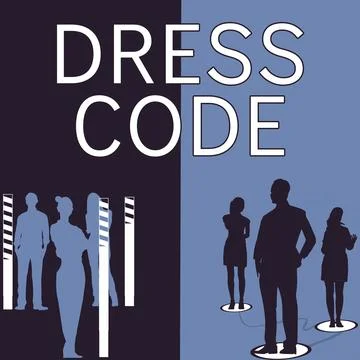 Conceptual display Dress Code. Conceptual photo an accepted way of dressing for Stock Illustration