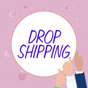 Conceptual display Drop Shipping. Internet Concept to send goods from a Stock Illustration