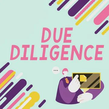 Conceptual display Due Diligence. Internet Concept avoid harming other business Stock Illustration