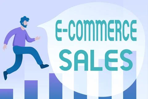 Conceptual display E Commerce Sales. Business approach activity of buying or 스톡 일러스트