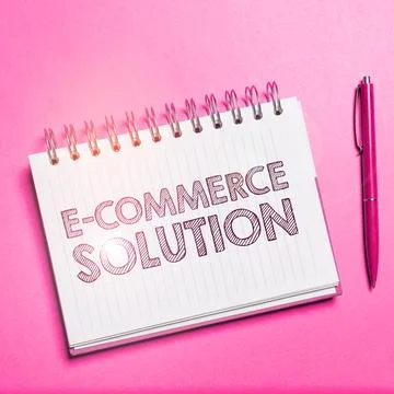 Conceptual display E Commerce Solution. Business concept Software used by Stock Illustration