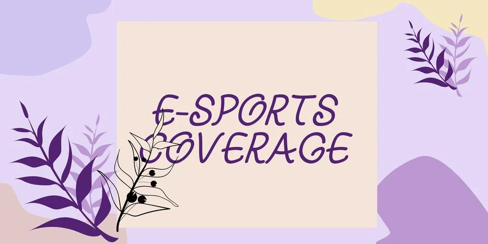 Conceptual display E Sports Coverage. Conceptual photo Reporting live on latest Stock Illustration