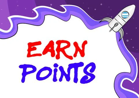 Conceptual display Earn Points. Concept meaning a fund rewarded automatically Illustration