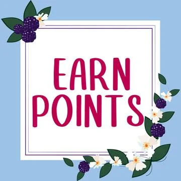 Conceptual display Earn Points. Internet Concept to get praise or approval for Stock Illustration