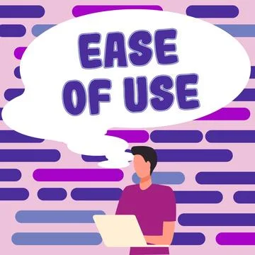 Conceptual display Ease Of Use. Internet Concept User friendly easy to operate 스톡 일러스트