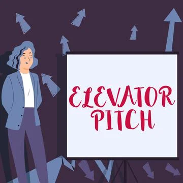 Conceptual display Elevator Pitch. Word for A persuasive sales pitch Brief Stock Illustration
