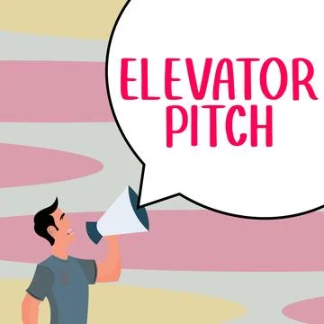 Conceptual display Elevator Pitch. Word for A persuasive sales pitch Brief Illustrazione stock