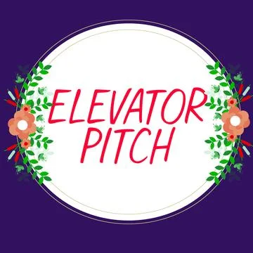 Conceptual display Elevator Pitch. Word Written on A persuasive sales pitch イラスト素材