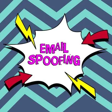 Conceptual display Email Spoofing. Concept meaning secure the access and content Illustrazione stock