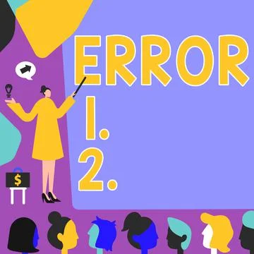 Conceptual display Error. Business idea mistake Condition of being wrong in イラスト素材