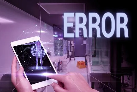 Conceptual display Error. Word for state or condition of being wrong in conduct 写真素材