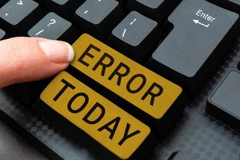 Conceptual display Error. Word Written on failure or in deviation from the Stock Photos