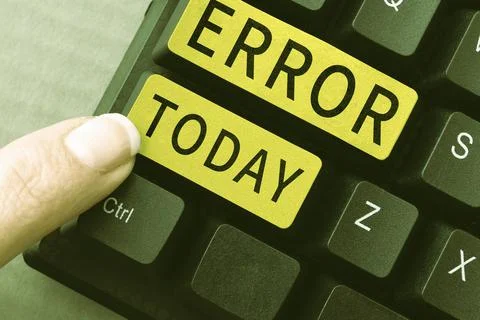Conceptual display Error. Word Written on mistake Condition of being wrong in Foto stock
