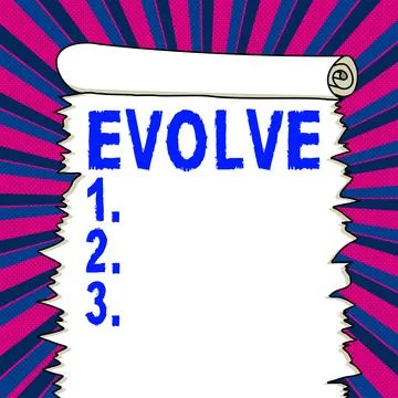 Conceptual display Evolve. Internet Concept develop gradually Improve your Stock Illustration