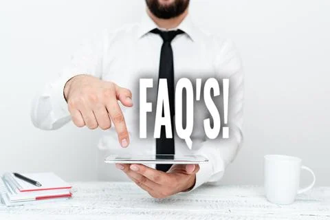 Conceptual display Faq S. Concept meaning list of questions and answers relating Stock Photos