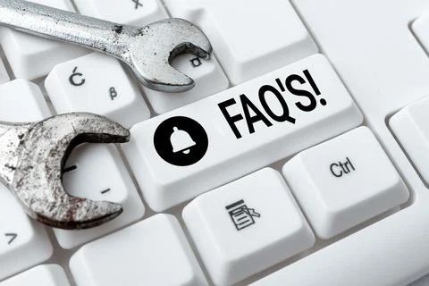 Conceptual display Faq S. Internet Concept list of questions and answers Stock Photos