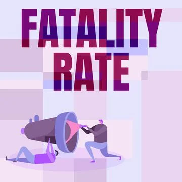 Conceptual display Fatality Rate. Internet Concept calculated number of deaths Stock Illustration