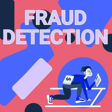 Conceptual display Fraud Detection. Internet Concept identification of actual or Stock Illustration