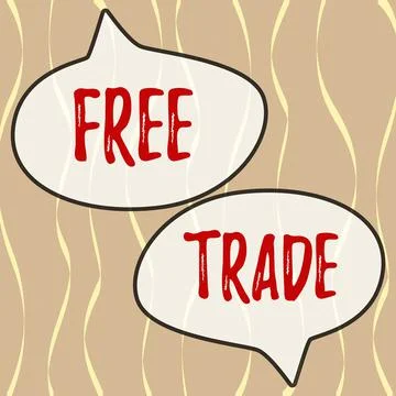 Conceptual display Free Trade. Concept meaning The ability to buy and sell on イラスト素材