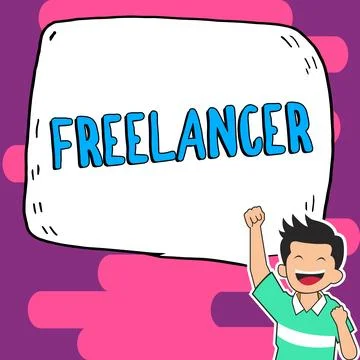 Conceptual display Freelancer. Word Written on a person who acts independently Stock Illustration
