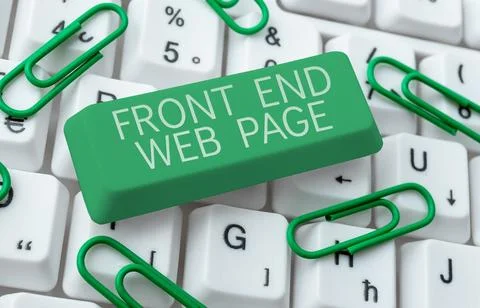 Conceptual display Front End Web Page. Word for Altering data to graphical Stock-Fotos