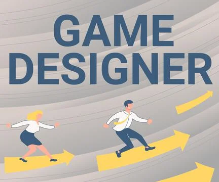 Conceptual display Game Designer. Internet Concept Campaigner Pixel Scripting Illustrazione stock
