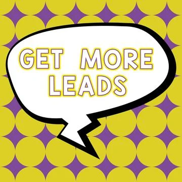 Conceptual display Get More Leads. Business overview Inbound Marketing Process Stock Illustration