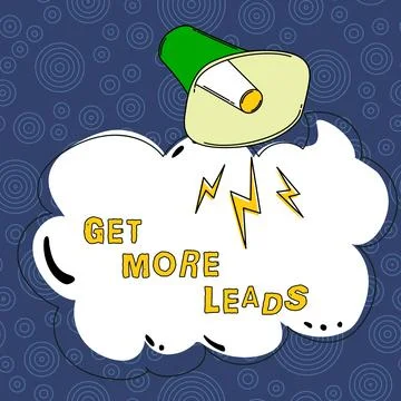 Conceptual display Get More Leads. Conceptual photo Inbound Marketing Process of Stockillustratie