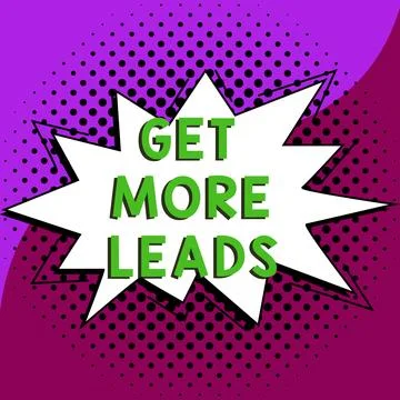Conceptual display Get More Leads. Business showcase Inbound Marketing Process 스톡 일러스트