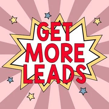 Conceptual display Get More Leads. Business showcase Inbound Marketing Process 스톡 일러스트