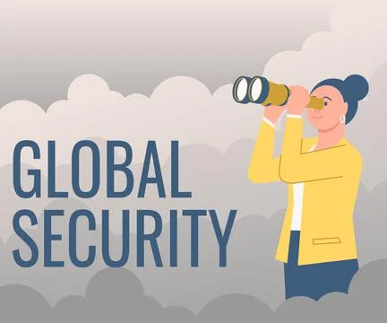 Conceptual display Global Security. Internet Concept protection of the world Stock Illustration