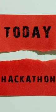 Conceptual display Hackathon. Business concept event where large number of Stock Illustration