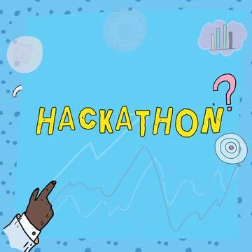 Conceptual display Hackathon. Internet Concept event where large number of Illustration