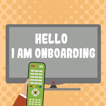 Conceptual display Hello I Am Onboarding. Concept meaning Action Process of Stock Illustration