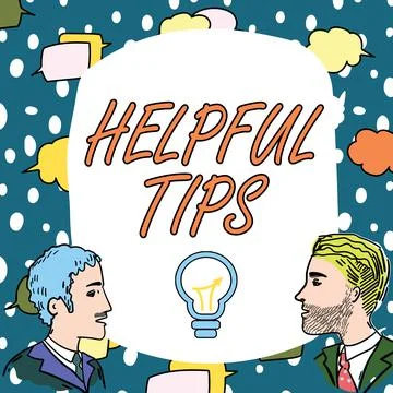 Conceptual display Helpful Tips. Internet Concept Ask an Expert Solutions Hints Stock Illustration