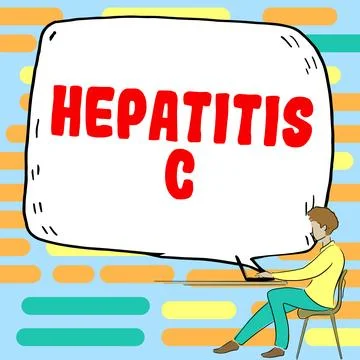 Conceptual display Hepatitis C. Conceptual photo Inflammation of the liver due Stock Illustration