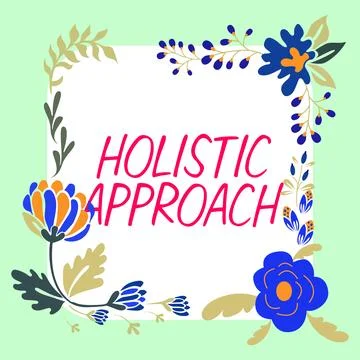 Conceptual display Holistic Approach. Internet Concept characterized belief that Stock Illustration
