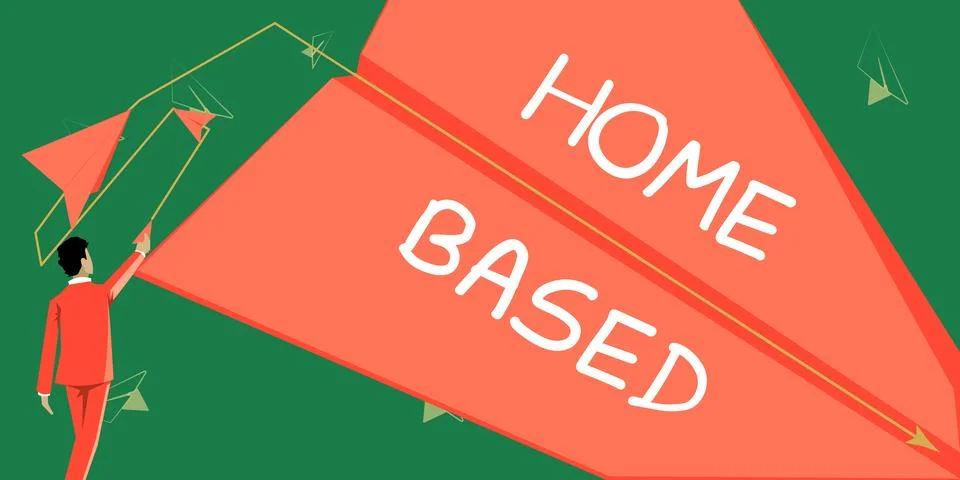 Conceptual display Home Based. Concept meaning banking transactions are Illustrazione stock
