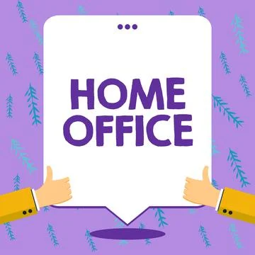 Conceptual display Home Office. Internet Concept space designated in a person's Stock Illustration