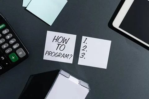 Conceptual display How To Program. Internet Concept Instruction for computer Stock Photos