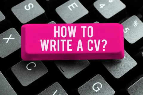Conceptual display How To Write A Cv. Internet Concept Recommendations to make a Stock Photos