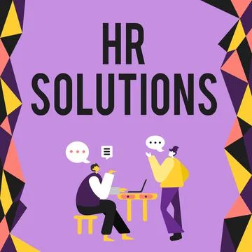 Conceptual display Hr Solutions. Conceptual photo Outsourced Human resources Stock-Illustration