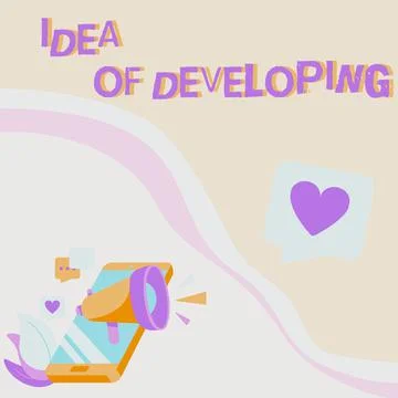 Conceptual display Idea Of Developing. Internet Concept Startup launch Stock Illustration