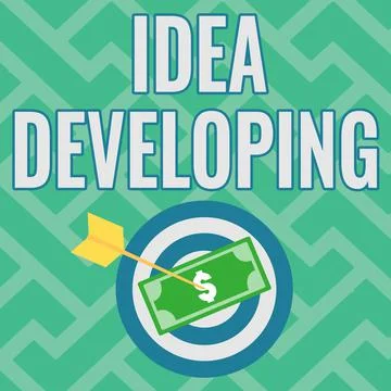 Conceptual display Idea Developing. Word Written on innovating the concept and Illustrazione stock