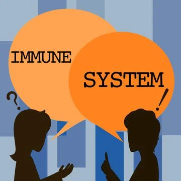 Conceptual display Immune System. Word Written on Complex network work together Illustrazione stock