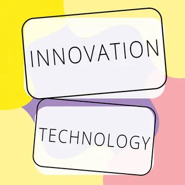 Conceptual display Innovation Technology. Concept meaning New Idea or Method of Stock Illustration