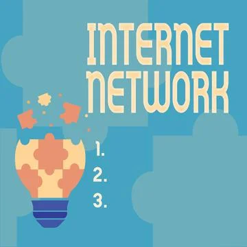 Conceptual display Internet Network. Business idea connects computers together Stock Illustration
