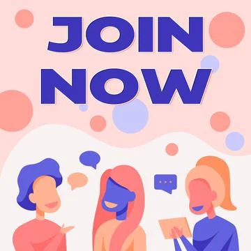 Conceptual display Join Now. Word Written on An invite to a person or a friend Stock Illustration