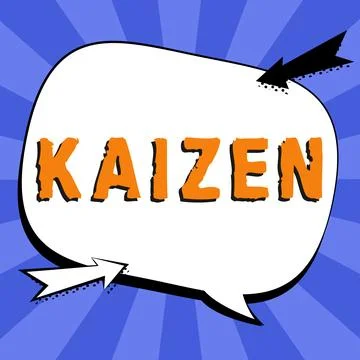 Conceptual display Kaizen. Concept meaning a Japanese business philosophy of Stock Illustration