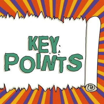 Conceptual display Key Points. Internet Concept most important piece of Stock Illustration